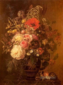 Klassische Blumen Werke - Blumenstillleben mit BlumenIn Eine griechische Vase Johan Laurentz Jensen Blume